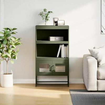 Hoge kast 68x39x123 cm staal olijfgroen