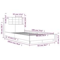 Bedframe met hoofdeinde bewerkt hout sonoma eiken 90x190 cm - thumbnail