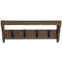 Wandkapstok Home ESPRIT Bruin Zwart Hout Metaal 67 x 17 x 27 cm - thumbnail