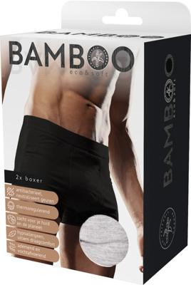 Naproz Bamboo Men's Original Boxer Grijs 2-Pack S Naproz Bamboo Men's Original Boxer Grijs 2-Pack S