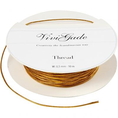 Vivi Gade Draad, dikte 0,5 mm, goud, 10 m/ 1 rol
