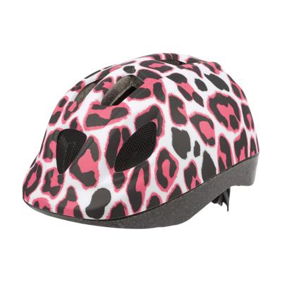 Polisport kinderhelm pinky cheetah. maat: xs (46/53 cm), kleur: wit/roze
