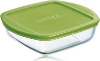 Pyrex Cook and Store Vershoudbakje met Deksel 1L Glas/Groen/Transparant - thumbnail
