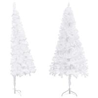 VidaXL Kunstkerstboom hoek 240 cm pvc wit - thumbnail
