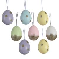 Paaseitjes 8x Hangdeco In Koker Pastel Mix Pasen - thumbnail