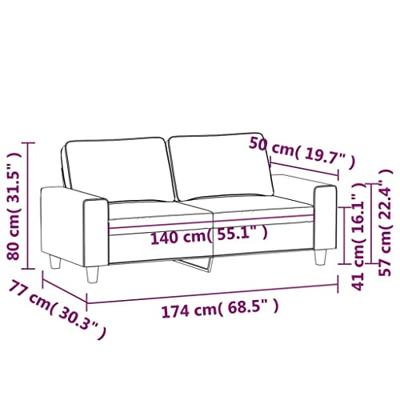 Tweezitsbank 140 cm stof wijnrood