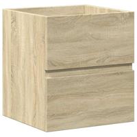 2-delige Badkamermeubelset bewerkt hout sonoma eikenkleurig - thumbnail