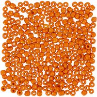 Creativ Company Rocailles, d 3 mm, afm 8/0, gatgrootte 0,6-1,0 mm, oranje, 25 gr/ 1 doos - thumbnail