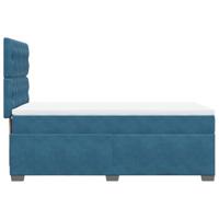 Boxspring met matras fluweel blauw 90x190 cm - thumbnail
