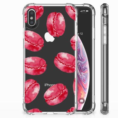 Apple iPhone Xs Max Beschermhoes Pink Macarons Apple iPhone Xs Max Beschermhoes Pink Macarons