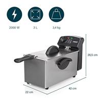 Princess 182626 Friteuse met koudezone 2000 W Zilver (mat) - thumbnail