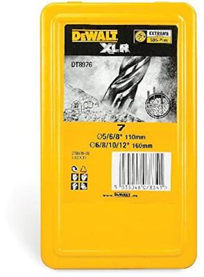 DeWalt Accessoires Cassette 7-delig SDS+ Boor XLR (5, 6x2, 8x2, 10, 12mm) - DT8976-QZ