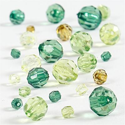 Creativ Company Facetkralen mix groen glitter, 45 gram