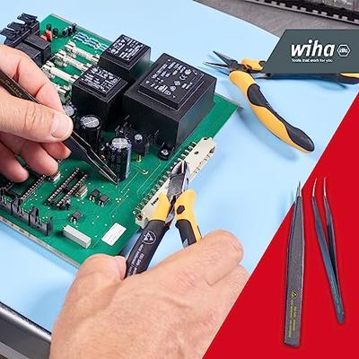 Wiha 32349 Pincetset 4-delig Spits, Plat-breed, Afgerond