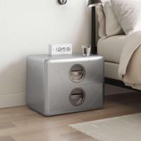 Bijzettafel met 2 lades in vintage luchtvaartstijl - thumbnail