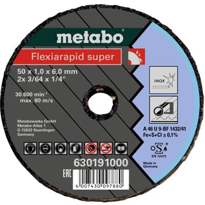 Metabo 630192000 Doorslijpschijf gebogen 50 mm 25 stuk(s) RVS