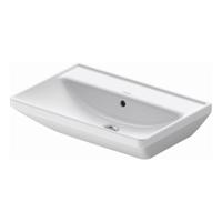 Wastafel Duravit D-Neo Met Overloop Kraanvlak Zonder Kraangat 65 cm Hoogglans Wit Duravit - thumbnail