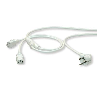 ROLINE Y stroomkabel, wit, 2 m
