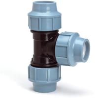 T-stuk voor PE/tyleen - 25mm - 16 bar - thumbnail