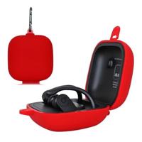 Effen kleur silicone draadloze Bluetooth oortelefoon beschermhoes voor beats Power beats Pro (rood) - thumbnail