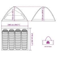 Koepeltent 4-persoons waterdicht groen - thumbnail