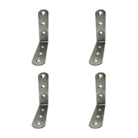 Hoeksteun EDM 86094 an24 Roestvrij staal 10 x 10 x 1,9 cm 4 Stuks - thumbnail