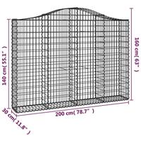 Schanskorf gewelfd 200x30x140/160 cm gegalvaniseerd ijzer - thumbnail