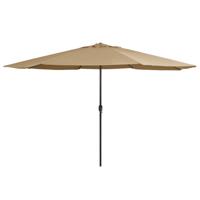 Parasol met metalen paal 390 cm taupe - thumbnail