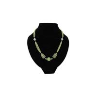 Bohemian Ketting Jade - 3 strengen met Bol - thumbnail
