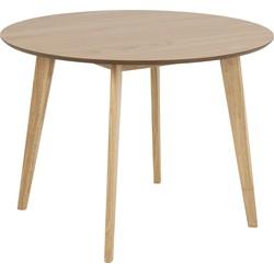 Bendt Ronde Eettafel 'Torkil' 105cm, kleur Naturel Eiken Bendt Ronde Eettafel 'Torkil' 105cm, kleur Naturel Eiken