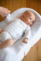 Rood kasteel/ Cocoonababy- Katoenen bloem® Wit - thumbnail