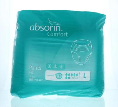 Absorin Comfort pants fit maat L tot 145cm 14 Stuks Absorin Comfort pants fit maat L tot 145cm 14 Stuks