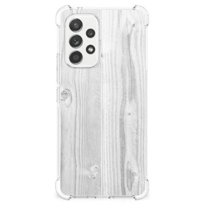 Samsung Galaxy A53 5G Stevig Telefoonhoesje White Wood Samsung Galaxy A53 5G Stevig Telefoonhoesje White Wood