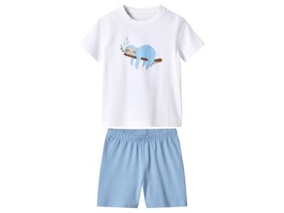 lupilu Korte kinder pyjama (Wit/lichtblauw, 110/116)