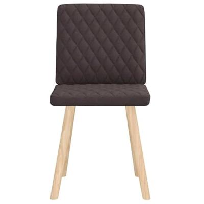 Eetkamerstoelen 2 st stof donkerbruin