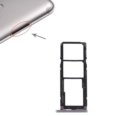 SIM-kaart lade + SIM-kaart lade + micro SD-kaart voor Xiaomi Redmi S2 (grijs)