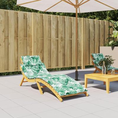 VidaXL Ligbedkussen bladpatroon oxford stof