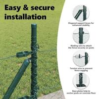 VidaXL Afrasteringspaal groen 10 x 0,6 m (13 mm gaas) staal en pvc - thumbnail