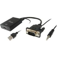 Equip 119038 video kabel adapter 0,2 m VGA (D-Sub) + 3.5mm DVI-D + USB Zwart - thumbnail
