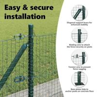 VidaXL Afrasteringspaal groen 25 x 0,4 m (25 x 25 mm gaas) - thumbnail