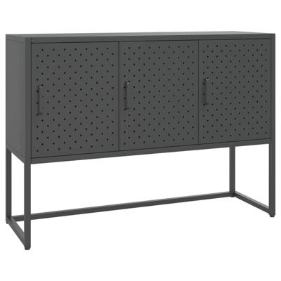 VidaXL Dressoir 105x35x75 cm staal antracietkleurig