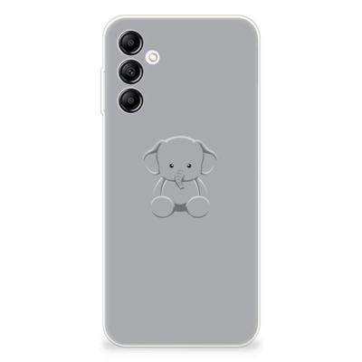 Samsung Galaxy A14 5G Telefoonhoesje met Naam Grijs Baby Olifant Samsung Galaxy A14 5G Telefoonhoesje met Naam Grijs Baby Olifant