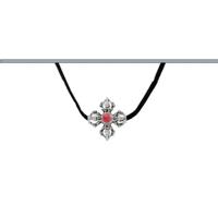 Hanger Dubbele Dorje met Suede Koord Zwart - thumbnail