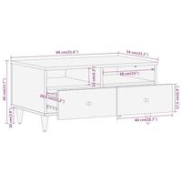 Salontafel 80x54x40 cm massief mangohout - thumbnail