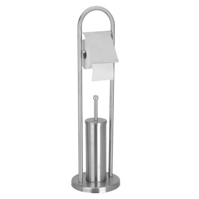 Toiletrolhouder met toiletborstel RVS design