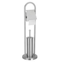Toiletrolhouder met toiletborstel RVS design - thumbnail