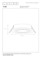 Lucide TUBE - Inbouwspot - Ø 9,2 cm - 1xGU10 - Wit - thumbnail