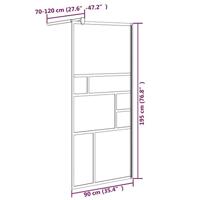 Inloopdouchewand 90x195 cm ESG-glas wit - thumbnail