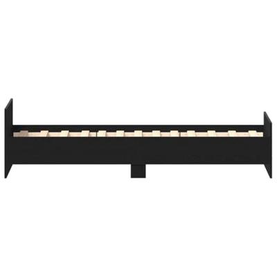 Bedframe zonder matras 75x190 cm spaanplaat zwart eikenkleurig Bedframe zonder matras 75x190 cm spaanplaat zwart eikenkleurig