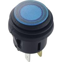 TRU COMPONENTS 1587920 TC-R13-527D2B Drukschakelaar 14 V/DC 20 A 1x aan/uit Continu Blauw 1 stuk(s) - thumbnail